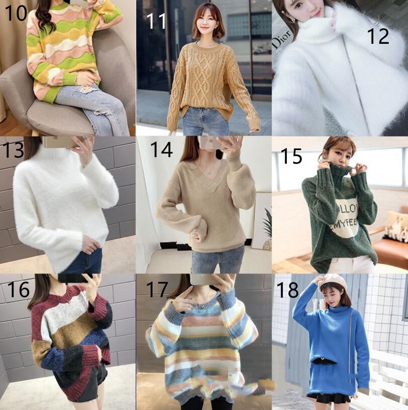 Women's Loose Thick Needle Sweater in Various Styles