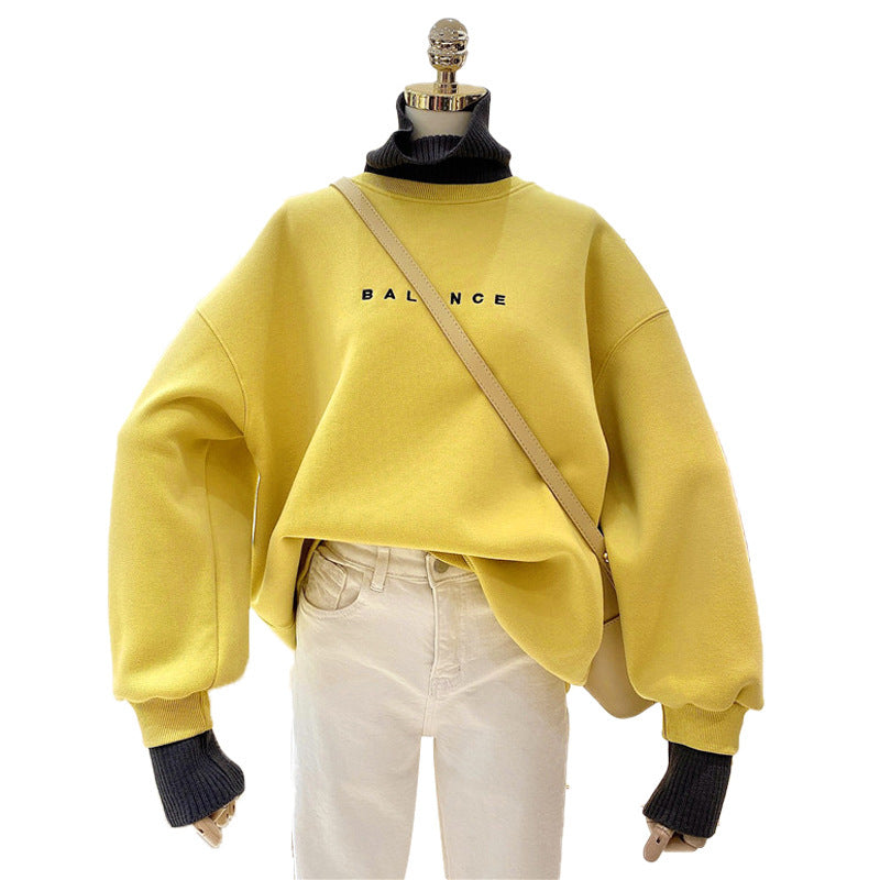 Korean Style High Collar Two-Piece Women's Sweater