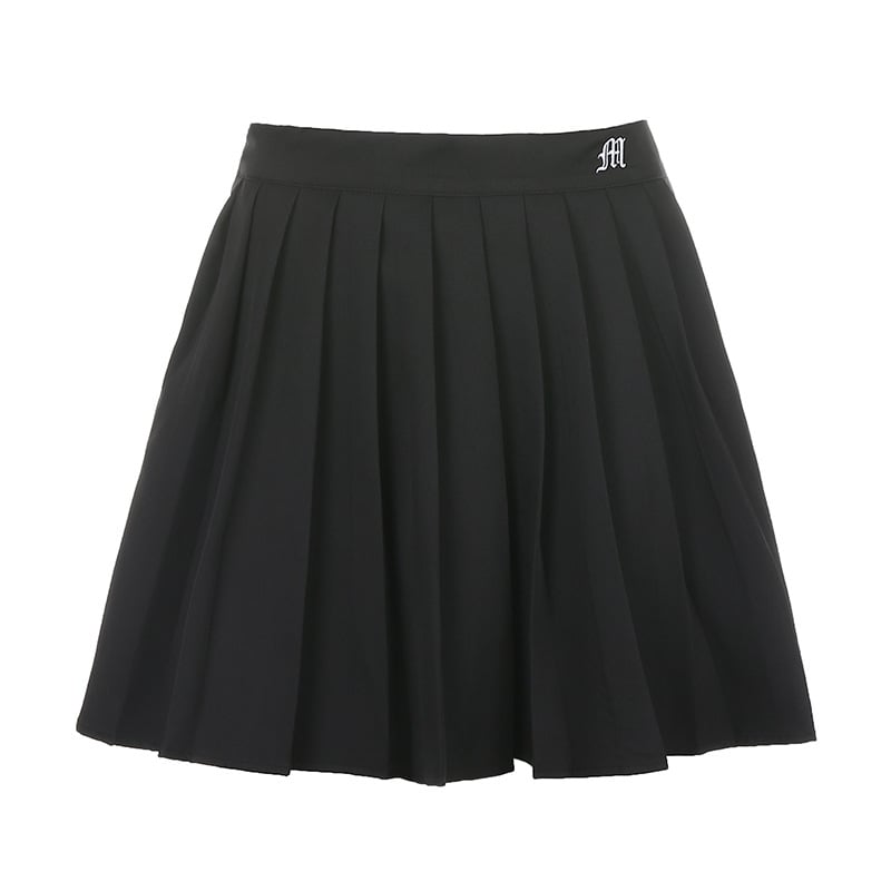 Trendy Women's Pleated Skirt with Embroidery Details