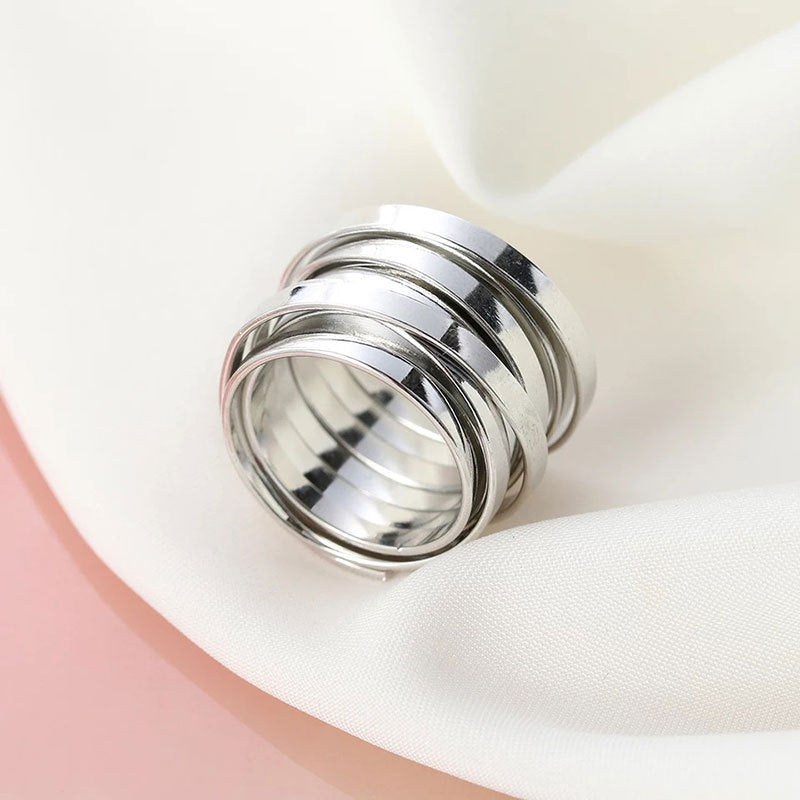 Ladies Simple Hipster Matching Ring