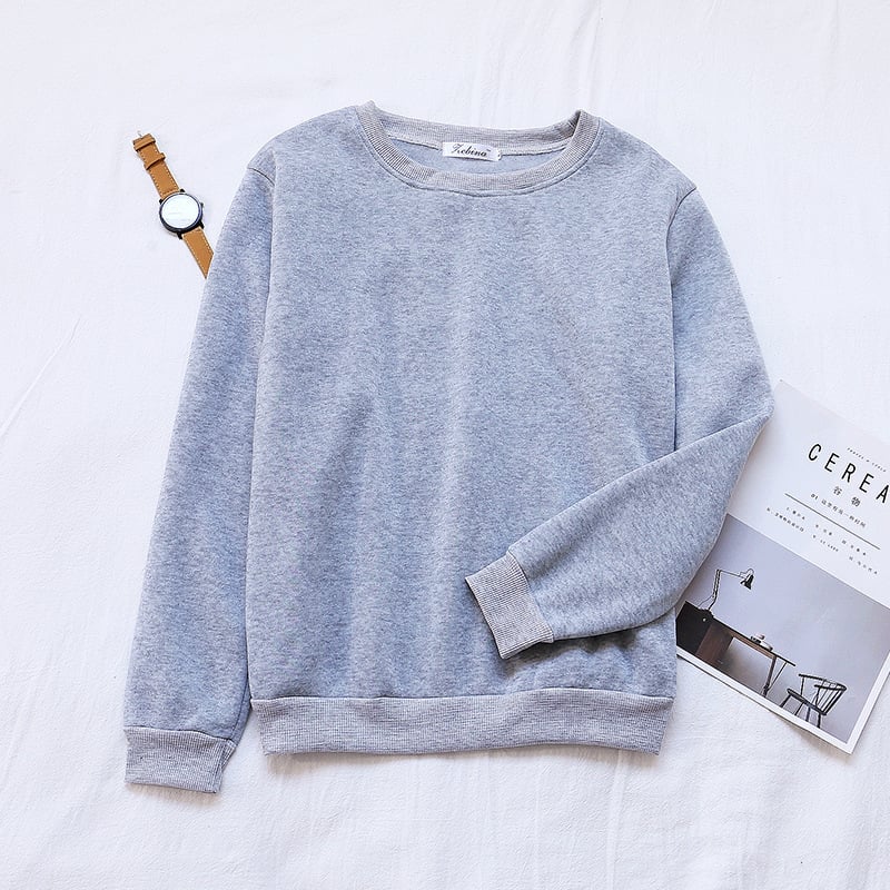 Solid Color Pullover Sweater for Women