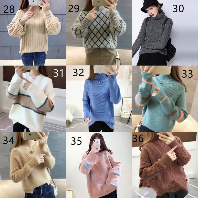 Women's Loose Thick Needle Sweater in Various Styles