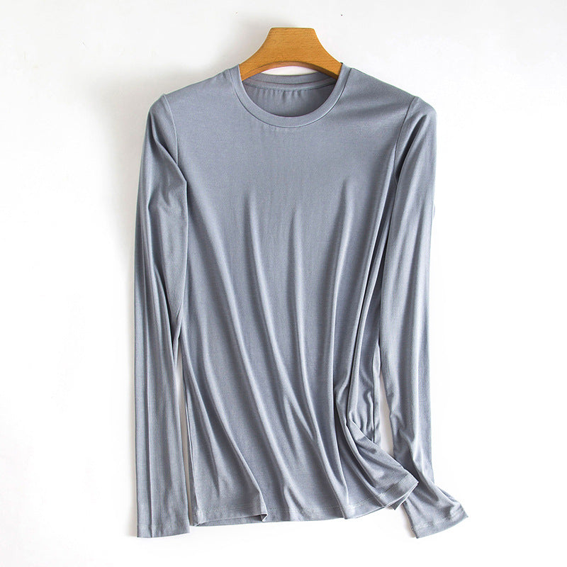 Women's Solid Color Round Neck Mask Bottoming Shirt