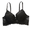 Ultra-thin Black Lace Women's Underwear for Small Breasts