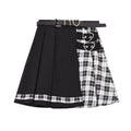 High-Waist Pleated Skirt for Women in College Style