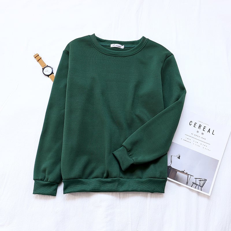 Solid Color Pullover Sweater for Women