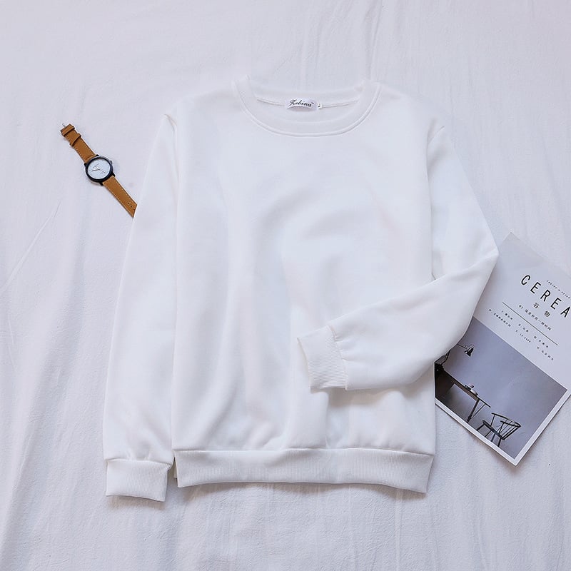 Solid Color Pullover Sweater for Women