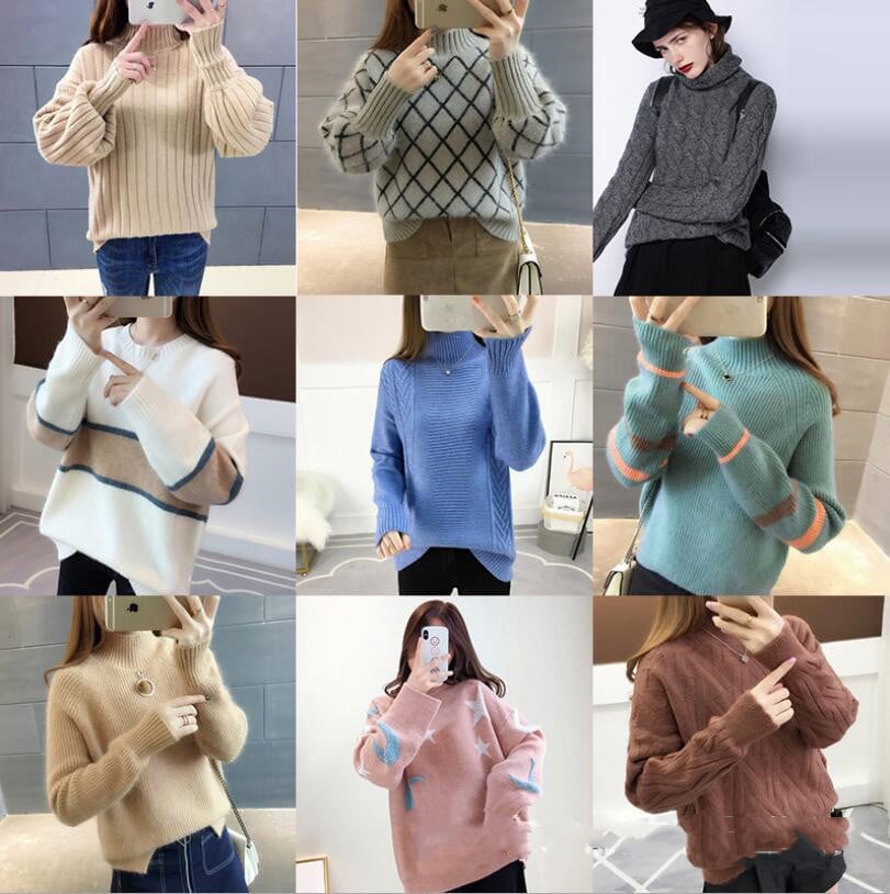 Women's Loose Thick Needle Sweater in Various Styles