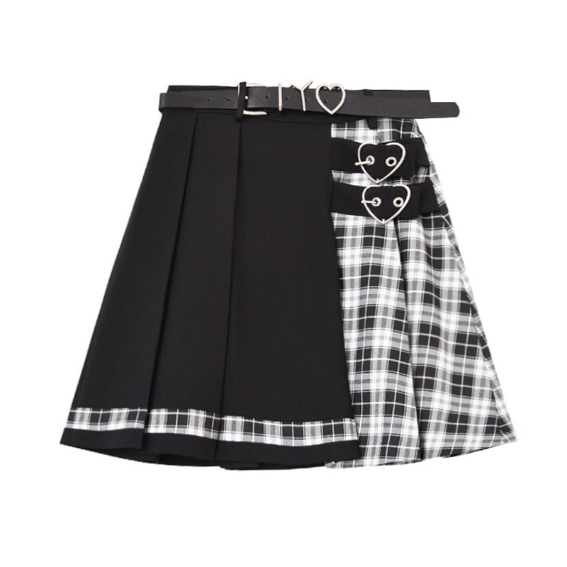 High-Waist Pleated Skirt for Women in College Style
