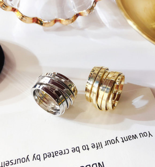 Ladies Simple Hipster Matching Ring