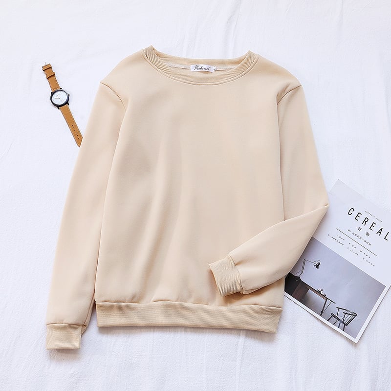 Solid Color Pullover Sweater for Women