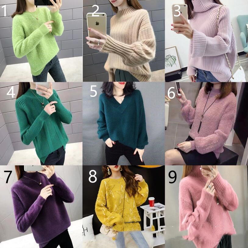 Women's Loose Thick Needle Sweater in Various Styles